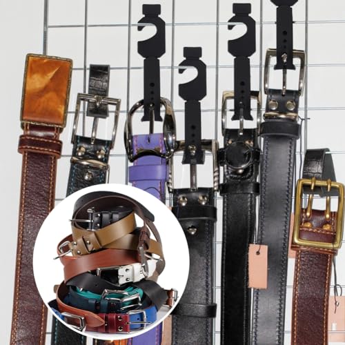 200st Zwarte Plastic Belt Hangers, Verstelbare Ties Organisator voor ophangkast accessoires, haken voor riemen, Tank Tops, Ties, Sjaals, Hoeden, kast Organisator, Display 4
