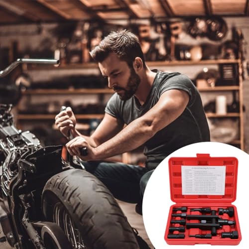 10 Piece Motorfiets Inner Bearing Puller Set, 8-25 Mm Inner Bearing Puller Set, Inner Tractor Bearing Wheel Bearing Puller, Motorfiets Bearing Puller Binnenkant voor Auto, Motorfiets