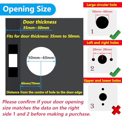 1 Stuk deur handvat roestvrij staal met slot en sleutel, ronde knoop, slot, deur slot voor slaapkamer, kantoor 3