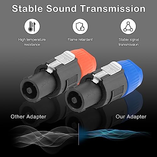 voor Speakon Connector NL4FC Speaker Audiokabeladapter, 4 Pole Plug DIY Draadschroef Twist Lock Head voor Neutrik voor Speakon NL4FC NL4FX NLT4X NL2FC Versterker, 12 stuks 5