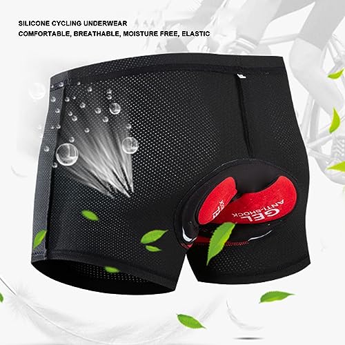 Fietsen Shorts Fietsen Ondergoed Fietsen Ondergoed 3D Siliconen Gewatteerde Ademende Quick-Drying Mountain Bike Shorts Voering voor Mannen Vrouwen Zwart 4
