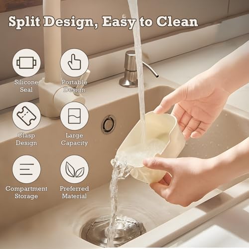 Gedeelde Tray, 8 Compartments, Snack Box, Worst Container, Transparante Voedsel Organisator, Spice Box met deksel en handvat voor zoetigheden, groentefruit 5