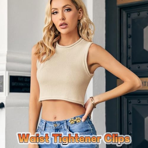 8 paar broek clips, geen naaien nodig knoop jeans clip-on ster taille klauw vorm afneembare jeans aanpassing voor losse jeans broek rokken