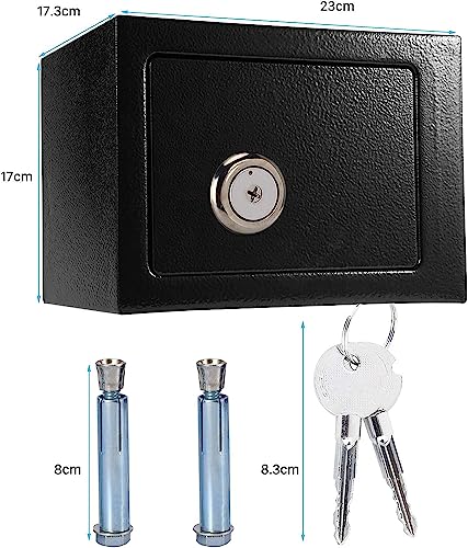 6,4L Stalen wandkluis, muurkluis, documentenkluis, geldkast, stalen kluis, ideaal voor thuis, kantoor, Hotel, 23 x 17 x 17 cm 4