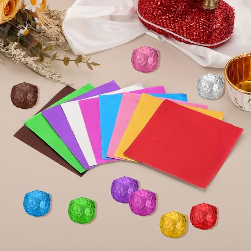3.15 Inch Foil Candy Wrappers, 100 stuks Chocolate Wraping Paper voor Homemade Caramel DIY Sweets Decoratie Chocolade Cake Verpakking, Licht Groen 4
