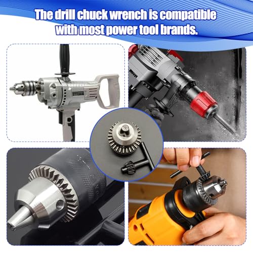 4 stuks chuck moersleutel, 4 in 1 chuck, moersleutel, metalen moersleutel draagbare universele chuck chuck moersleutel voor het aantrekken van chuck, boormoersleutel, spanner 5