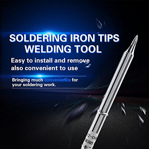 T12 Soldeerijzer Tips, 10 Types Soldeer Station Gereedschap Soldeer Soldeerijzer Tips Vervanging voor FX-951 Rework Station (T12-D08)