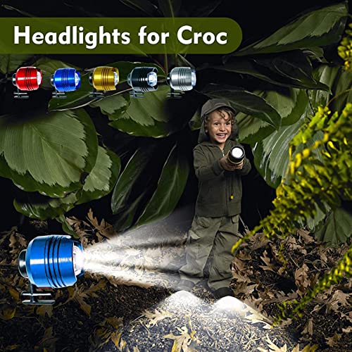 Koplampen voor Croc 2PCS Kleine lichtjes Croc Schoenen Decor Grappige Schoen Accessoires Aluminium schoenen verlichting (blauw) 5
