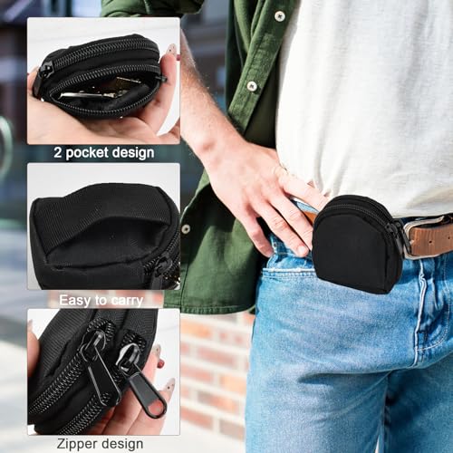Premium Tactical Waist Bag, Duurzame Fanny Pack met Mini Wallet en Key Pouch, Zwarte kleine portemonnee, Ideaal voor buiten activiteiten voor mannen, zwart, MOLLLE, zwart, MOLLLE 3