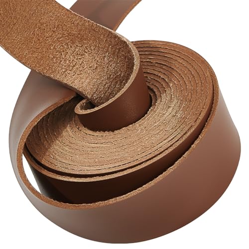 PU lederen armband, 25mm brede platte lederen riemen voor one-sided gereedschap, lederen Strips voor sieraden ambachten, DIY Projecten, kameel