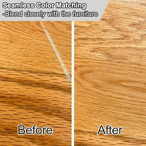Meubel Reparatie krijtjes, 4 stuks Wax Wood Filler Sticks Houten Waskrijtjes voor Krabbel houten vloer gaten Tafels, Donker Bruin 4