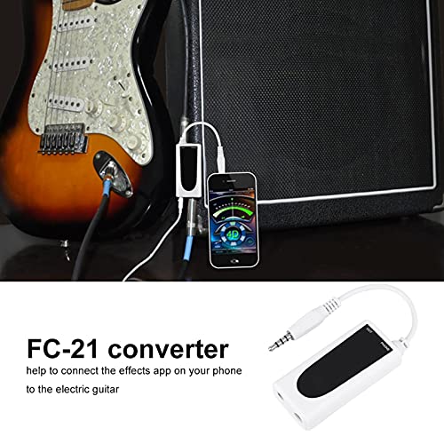 Converter voor elektrische gitaarbass naar mobiele telefoonconnector, Perfecte geluidseffecten bereiken, Compatibel met IOS/Android 3