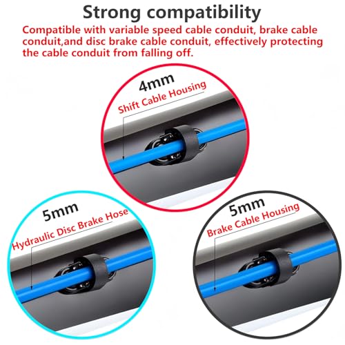 40 st. Plastic C-clip Fietsenklem, Aanhangerklem, Shift Kabelbehuizing, Slangengids voor MTB Mountain Road Fiets 4