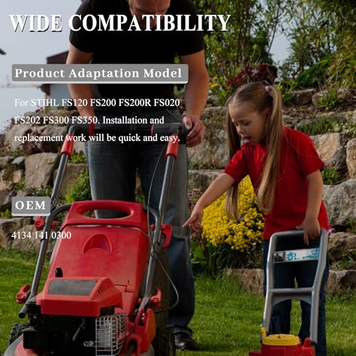 Carburatorkit voor Stihl FS120 FS200 FS020 FS202 FS300 FS350 Borstelafdichting + luchtfilter en brandstoffilter + brandstofslang + vonkplug 3