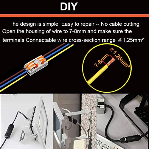 Junction Box Outdoor, 2PCS Waterdicht IP68 Connector, 3-Way Line M25 Kabel Connector, Inline Kabel Connector, Kabel Connector Mouw Koppeling voor Kabels Ø 6-11m m 5