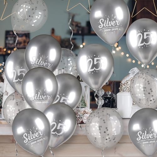 24st 25e zilveren bruiloft verjaardag decoraties 1999-2024 Verjaardag ballon set voor verjaardag partij levering 5