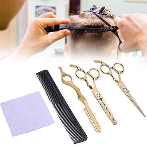 Haarsnijden schaar Set dunner tanden schaar Professionele kapper roestvrij staal haar snijden schaar mes Comb haar styling gereedschap voor Dz 5