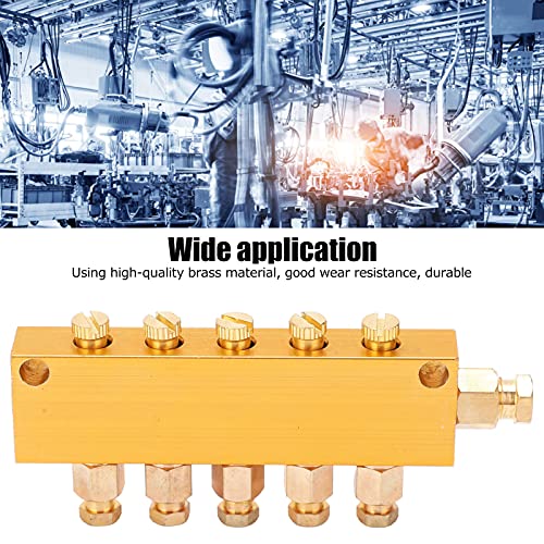 Messing Olie Distributeur 5/6 Weg verstelbare Smeerolie Piston Divider Waarde Distributeur Blok voor Centraal Smeersysteem (1 in 5 uit) 3