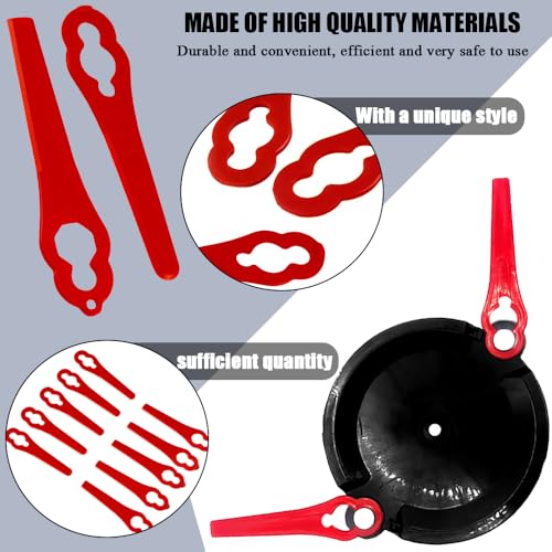 100 st Plastic gras Trimmer Messen, Koordloze Gras Trimmer 83mm grasmaaier snijden Messen grasmaaier Accessoires Hulpmiddelen Vervanging Koordloze Gras Trimmer Blades voor Koordloze Gras Trimmer 3