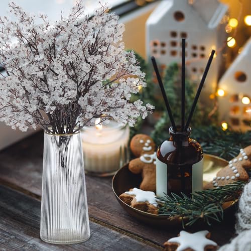 Kunstbloemen, 9 stuks Europese nep bloemen, DIY boeket, nep bloemen voor thuis Tuin Keuken Decoratie Bruiloft Partij Decoratie Zilver 4