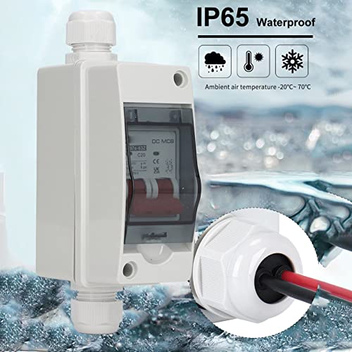 2P DC Miniature Circuit Breaker, 1000V 20A IP65 Waterdichte schakelschakelaar voor zonne-PV-systeem 4