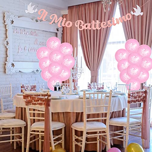 20 Ballonnen voor doop Roze Garland voor mijn doop Decoratie voor feest, doop, meisjes, geboorte, baby douche 5