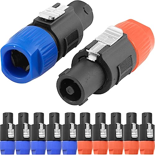 voor Speakon Connector NL4FC Speaker Audiokabeladapter, 4 Pole Plug DIY Draadschroef Twist Lock Head voor Neutrik voor Speakon NL4FC NL4FX NLT4X NL2FC Versterker, 12 stuks