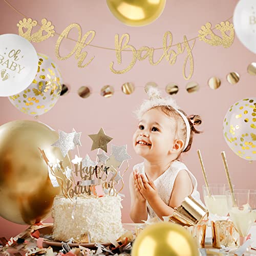 Pack of 13 Party Decoration Baby Garland, Rose Gold Decoratieve ballonnen Decoratie voor feest, Baby Douche, Verjaardag, Baby Doop, Communie, Baby Douche 4