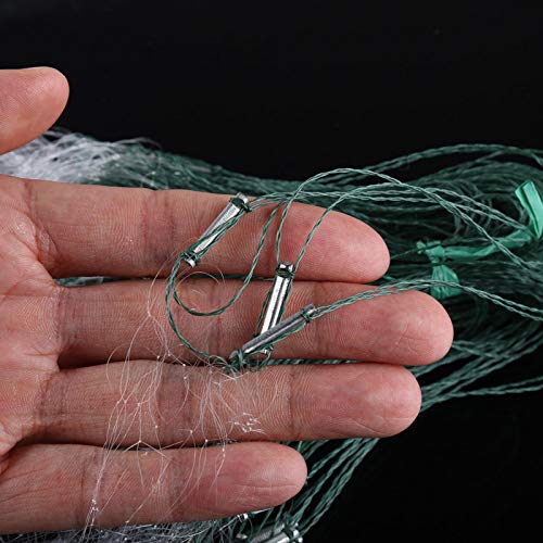 Visserijnet Nylon Monofilament Gill Net met Float Fish Trap voor Zoutwater Shoal Bait Trap(3 Fingers)