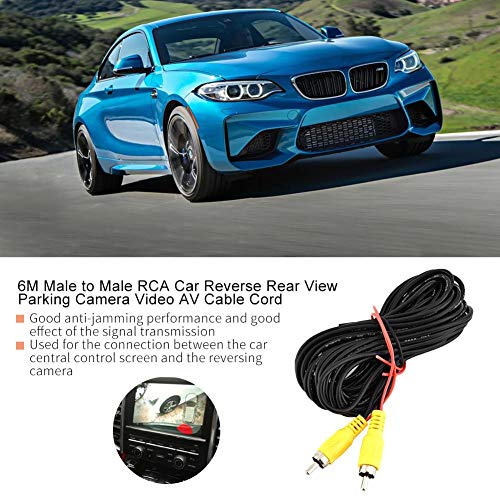 KIMISS RCA Kabel 6m Plug naar Plug RCA Auto achteruit weergave camera video AV-kabel