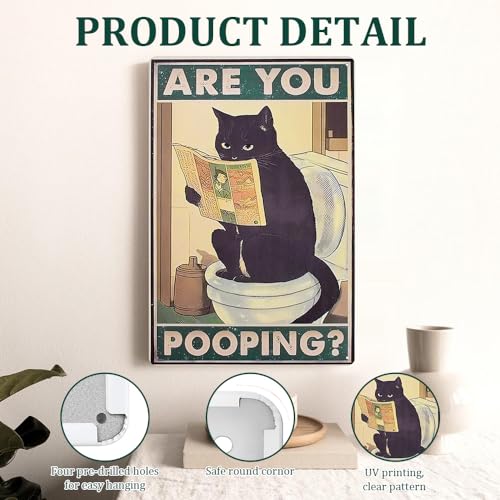 Muur decoratie badkamer muur decoratie foto badkamer decoratie toilet foto's deco toilet muurschildering grappig zwart kat bord tinnen borden badkamer zwart poster muur decoratie 3