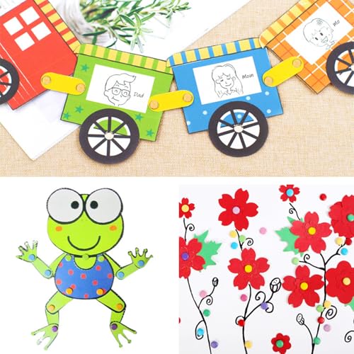 200 stuks Multicolor Split Pins, Scrapbooking Brads Split Pin Smooth Mini Brads 8 x 16mm Ronde Scrapbooking Braden Splitspinnen Metaal papier bevestigingen voor papier Craft 5