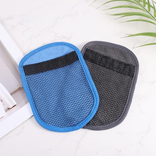 2 stuks Zand Verwijderaar voor strand, zachte huid Vriendelijke Coral Fleece Zand Reiniging Handschoenen ademende Zand Verwijderaar Bag voor Seaside Travel Holiday Essentials 3