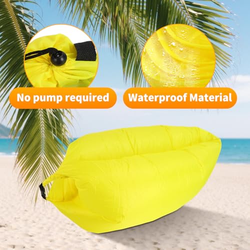 Opblaasbare dekstoel, Draagbare Air Recliner Hangmat Bank, Strand Bed, Zwembad Float Lounge, Wandelen, Picknick, Strand Reizen 5