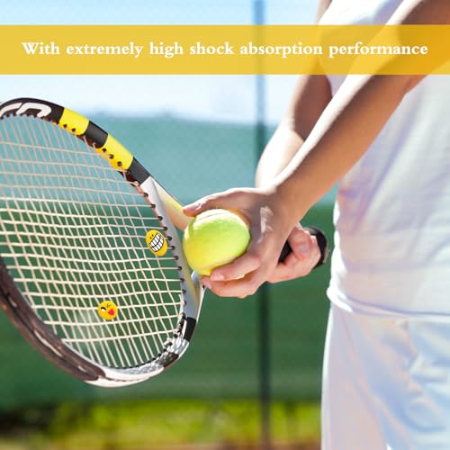 10 stukken Tennis Damper Vibratie Damper Tennis Damper Tennis Damper Emoji met Tennis Racket Damper voor tennisspelers Siliconen Tennis Accessoires Cadeau 4
