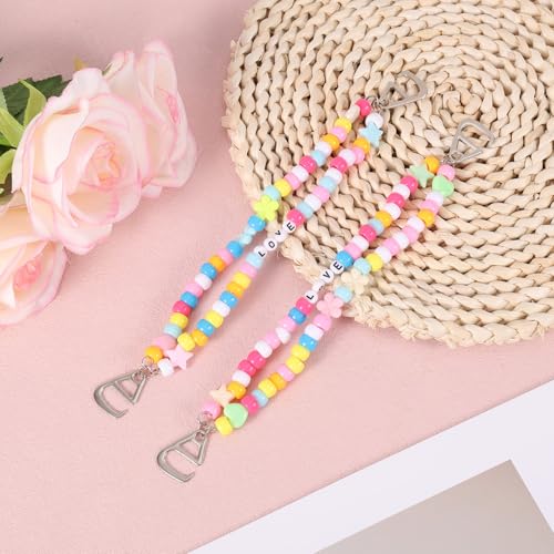 2 st. Kleurrijke kralen schoen ketting Charms, Rainbow Charms Kralen Schoen sieraden ketting leuke trendy DIY Schoen Accessoires Decoratie voor vrouwen 3