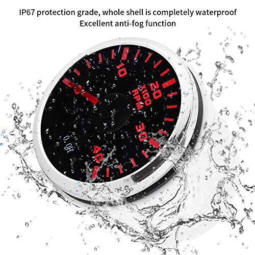 Snelheidsmeter, Waterdichte Digitale Tachometer ABS 52mm 4K RPM LCD-uurweergave voor Auto Yacht Motorfiets 3