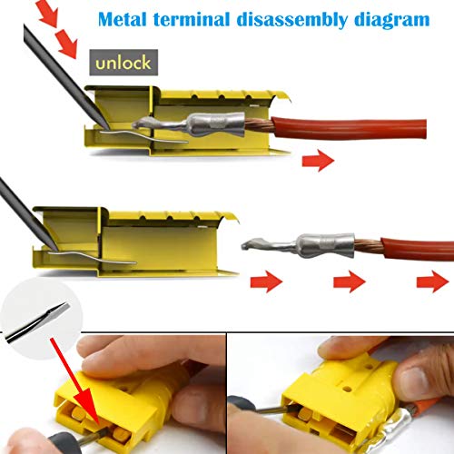 Batterijaansluiting 175A Plug - Quick Connect Batterijconnector voor auto, RV, Caravan, Motorfiets, Boot, Zonne-installatie (2 stuks, rood) 5