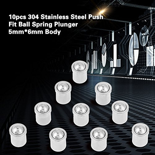 Ball Tutter, VE = 10 roestvrij staal glad bal Tigs 304, 6×5 Mm