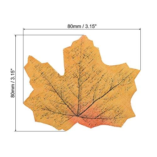 Kunstmatige bladeren, 200 stuks Herfst Maple Herfst nepblad voor bruiloft partij Thanksgiving Halloween Decoratie, rood geel
