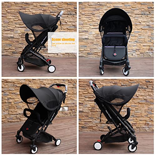Universele Pushchair Sun Protection Verstelbare Zwart Windbestendige UV-bescherming voor babyzitjes 3