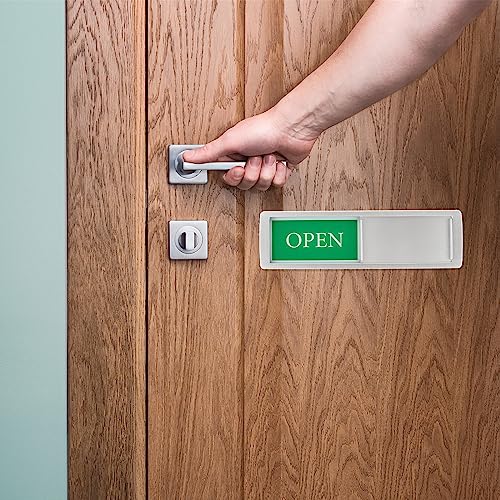 17 x 2 Inch Open Gesloten Teken, Magnetische Zelfklevende Backboard Schuif Sign Houder voor Office Privé winkel Studio Zwart 5