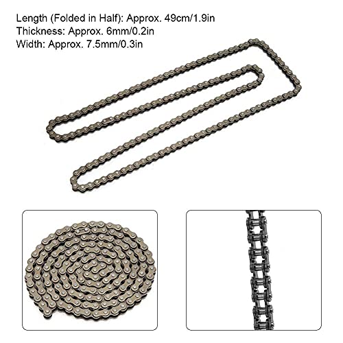 158 schakelketting, fietsketting 25H 158 links, roestvrij stalen ketting, geschikt voor 47cc 49cc Pocket Bike Mini Quad ATV Roller 3