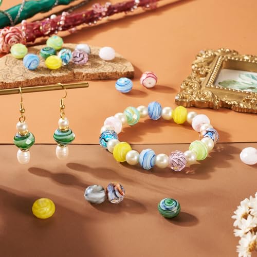 20 st. Rondelle Handgemaakte Lampwerk Kralen Facet Kleurrijke Lampwerk Kralen Rondelle Spacer Kralen voor DIY ketting armband Crafting sieraden maken