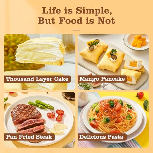 Frying Pan, Ronde platte bodem pannenkoeken, Zonder Stick, Grijs, Aluminiumlegering, Omelet Pan, Pannenkoek Keuken Pan, Rijstballen (28cm) 3