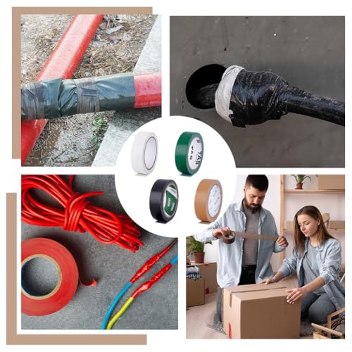 4 rolstoffen plakband, 3 cm, voor reparaties, matten,reedschap, apparatuur, knopselprojecten, 20 m/rol 5