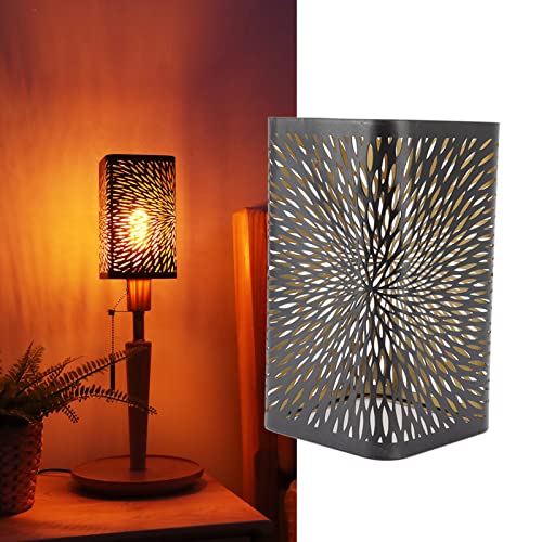 Metal Lampshade Moderne stijl Verwijderbaar Holle Ontwerp Eenvoudige installatie Wrought Iron Table Screen voor E27 E26 Fitting Verlichting Accessoires 5