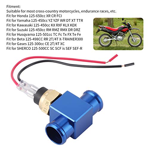 Temperatuurschakelaar Water, Thermostaat Watertemperatuurschakelaar Radiator Koeler Ventilator Temp Sensor voor Motorfiets ATV Off-Road Voertuig: (Blauw)