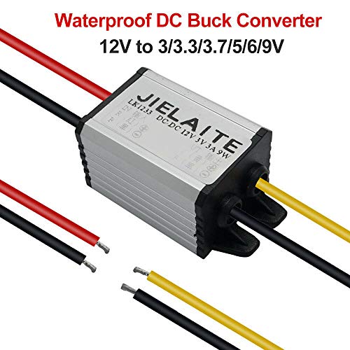 Power Supply Module, waterdichte DC Buck Converter 12V tot 3V Power Supply Converter Module voor Auto LED Dispaly, Motor, Audio, enz.