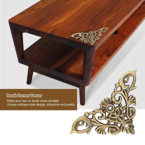 12 st Antiek Hoekbeschermers Metalen Style Holle Boek Hoeken Scrapbook Foto Album sieraden Houten Box Beschermer (Groot) 4